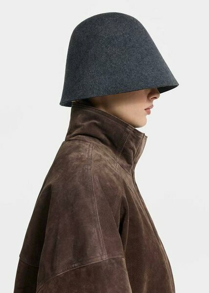 Grey minimalist designer bucket hat