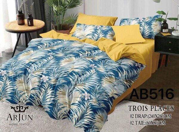 Parure de lit florale 3 places