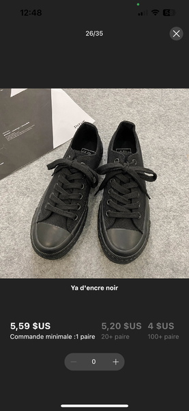 Baskets Noires Classiques Unisexes