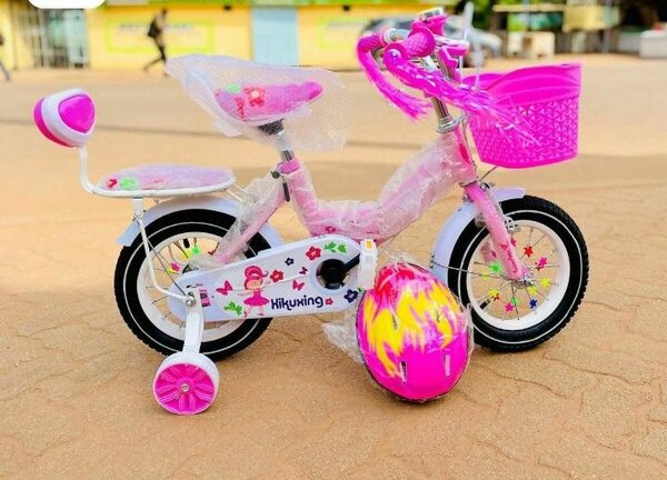 Vélo Enfant Rose avec Casque