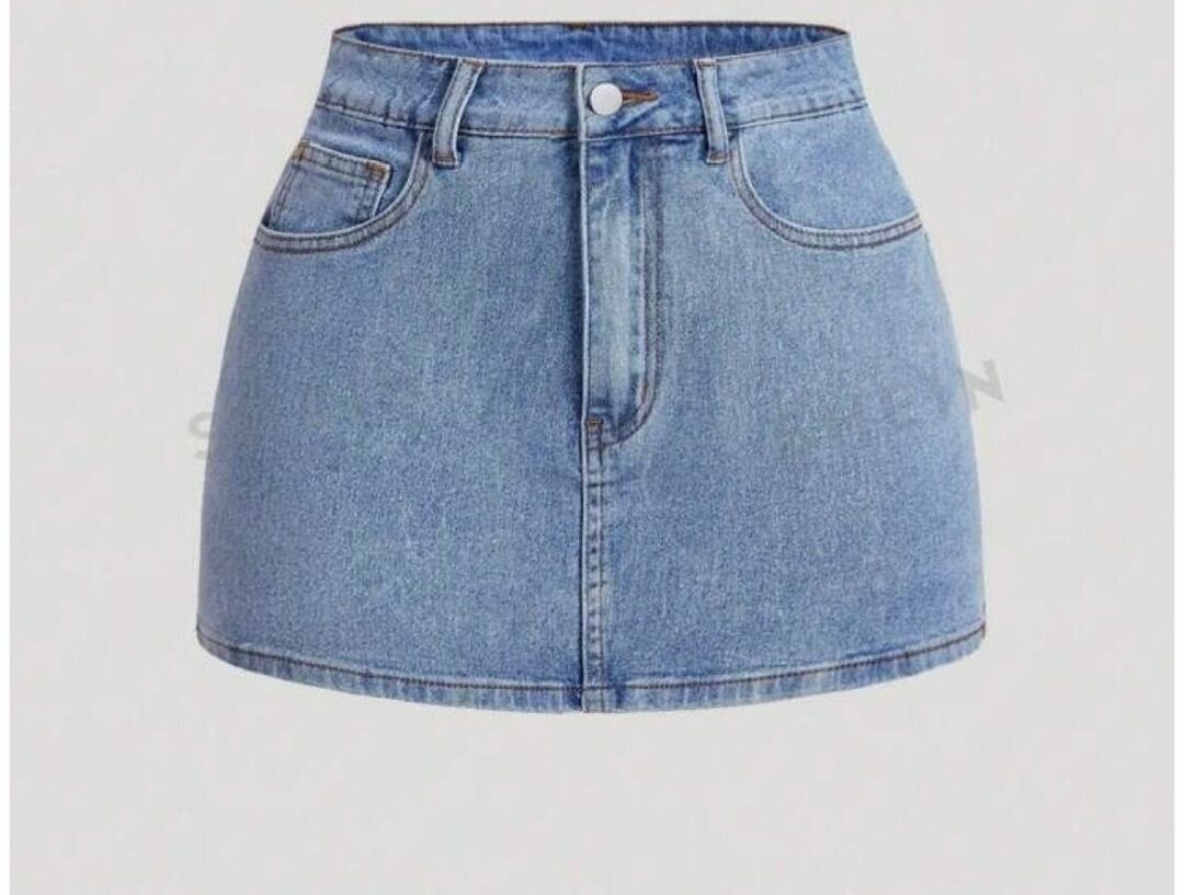 Jupe en jean taille haute