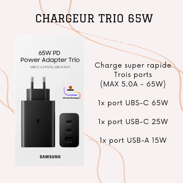 Chargeur Trio 65W