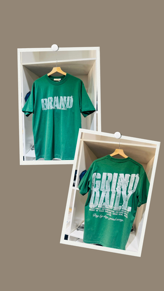 T-shirt verte unisexe imprimée