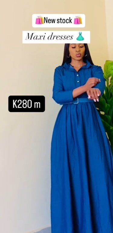 Elegant blue dress large