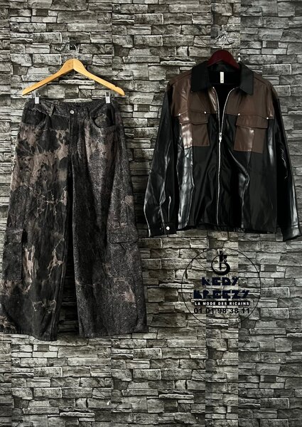 Pantalon gros bas  chemise sky