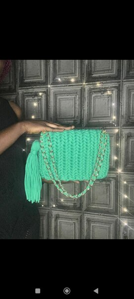Sac bandoulière crochet vert
