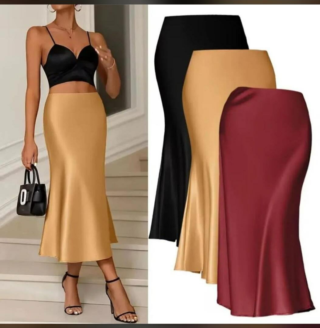 Jupe Longue Satinée Élégante