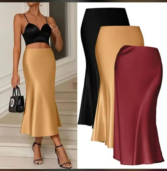 Jupe Longue Satinée Élégante