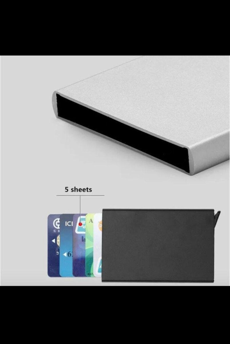 Portes pièces didentité et des cartes magnétique en Aluminiu