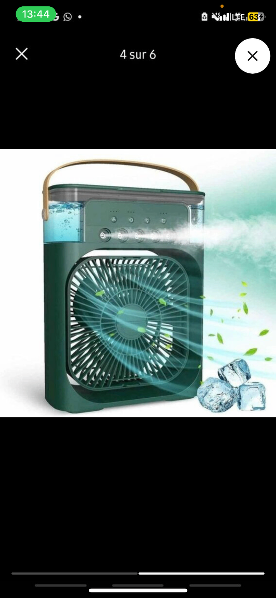 Ventilateur,climatisateur 2en1 rechargeable