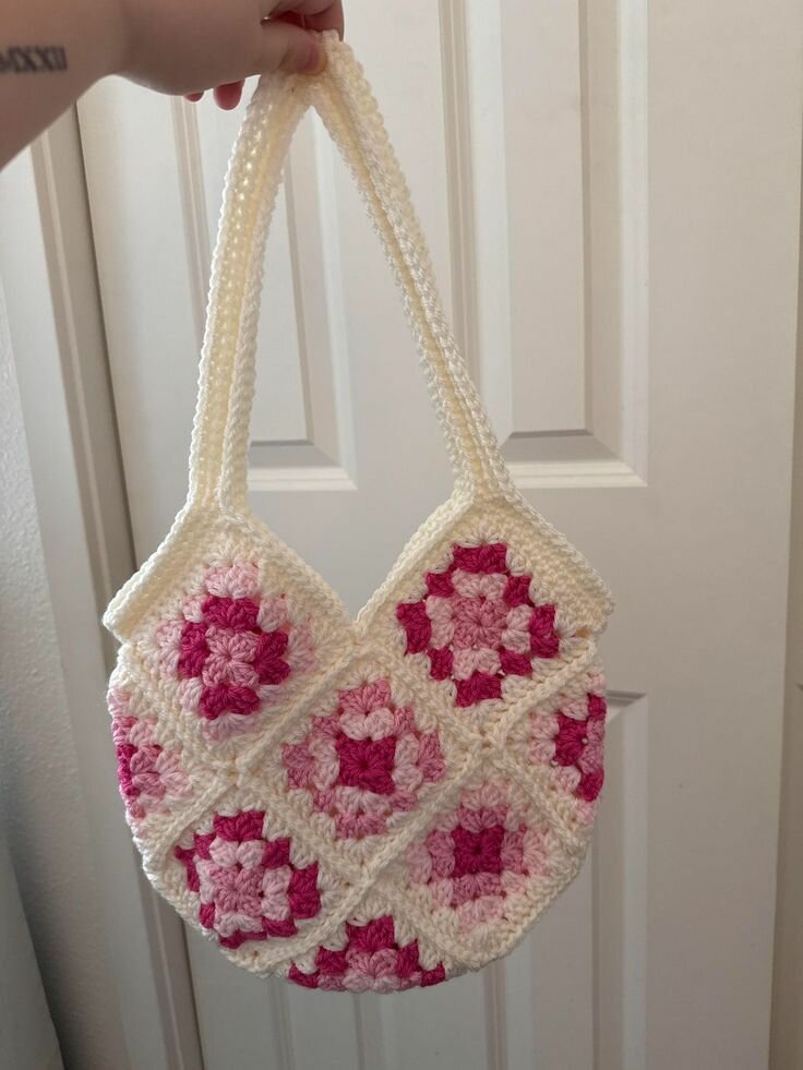 Sac en crochet granny chic