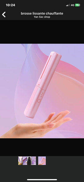 Brosse Lissante Chauffante Portable