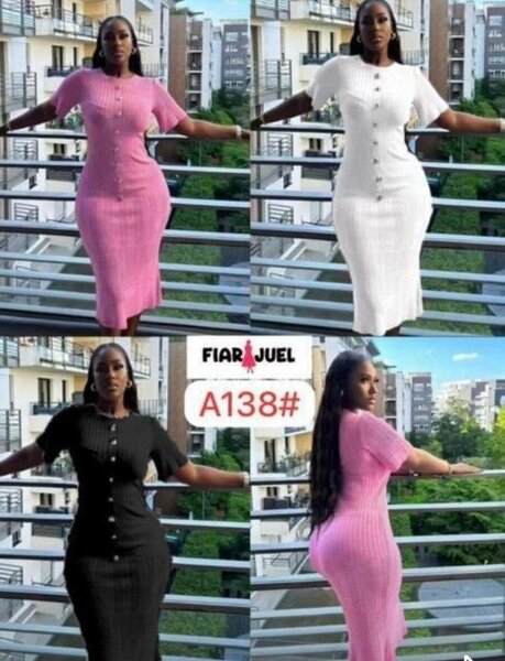 Robe moulante boutonnée femme