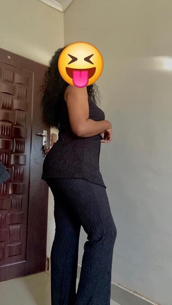 Women's black suit, top and trousers