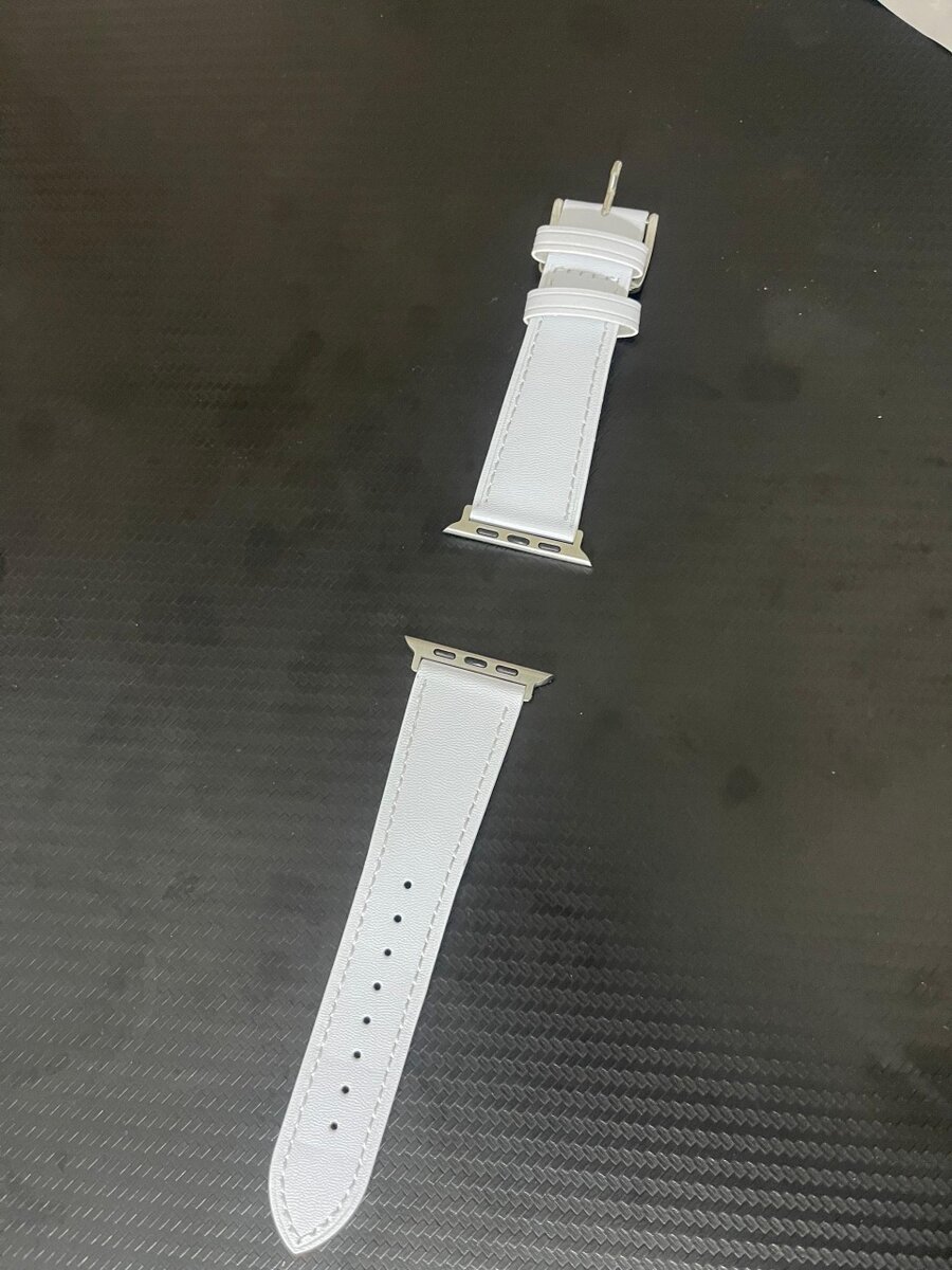 Bracelet montre cuir blanc