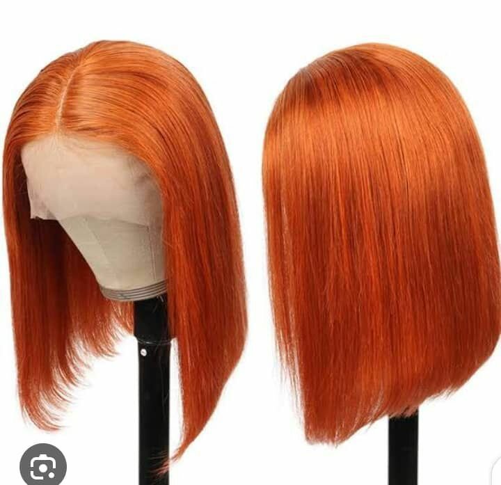 Perruque Bob Orange Haute Qualité