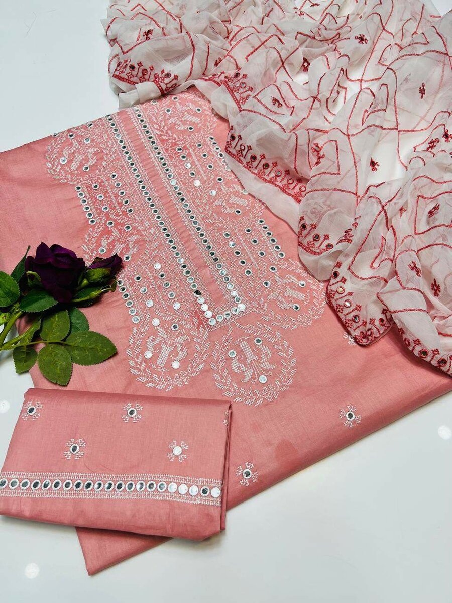 Lawn handmade embroidery