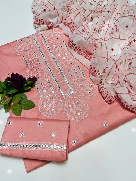 Lawn handmade embroidery