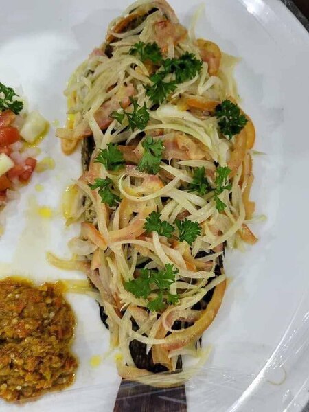 Poisson braisé + attiéké