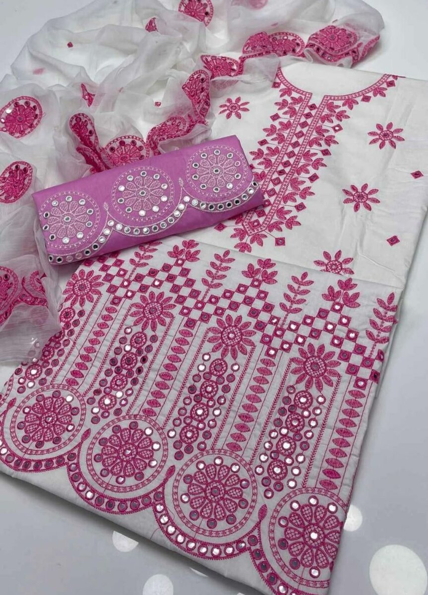 3pc lawn cotton Embroidery suit