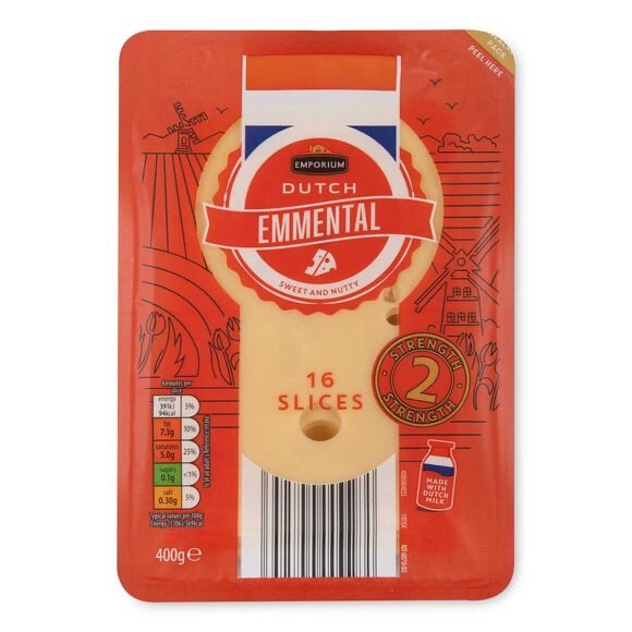 Emporium Dutch Cheese Slices 400g/ 16 Pack