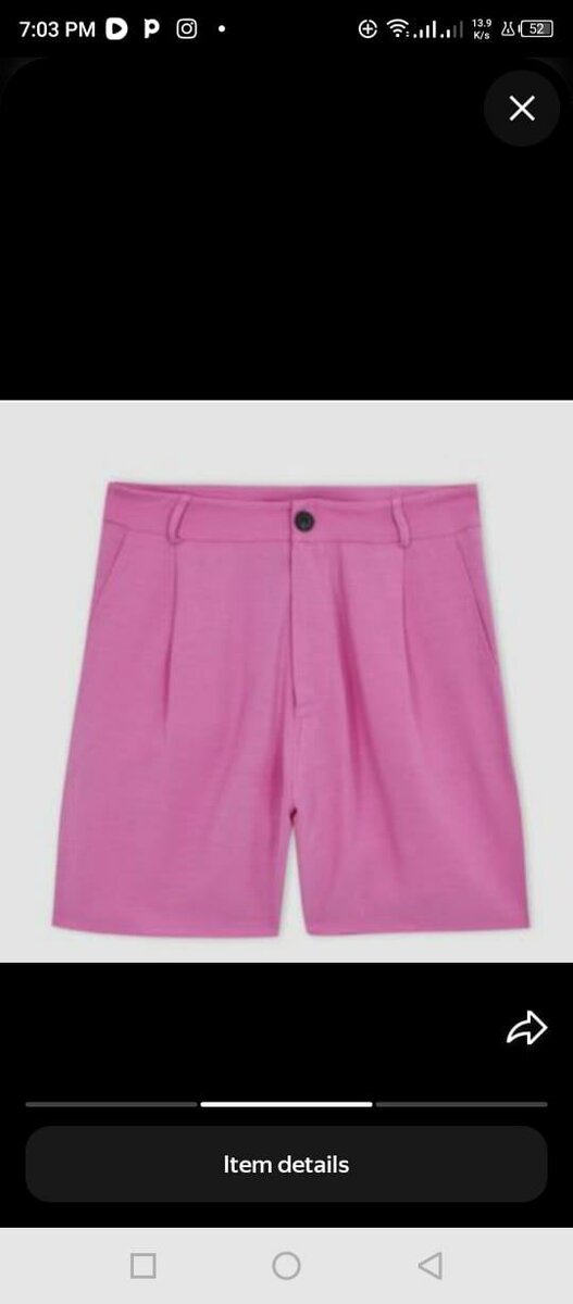 Shorts roses élégants