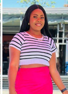 Black and white striped top, size S