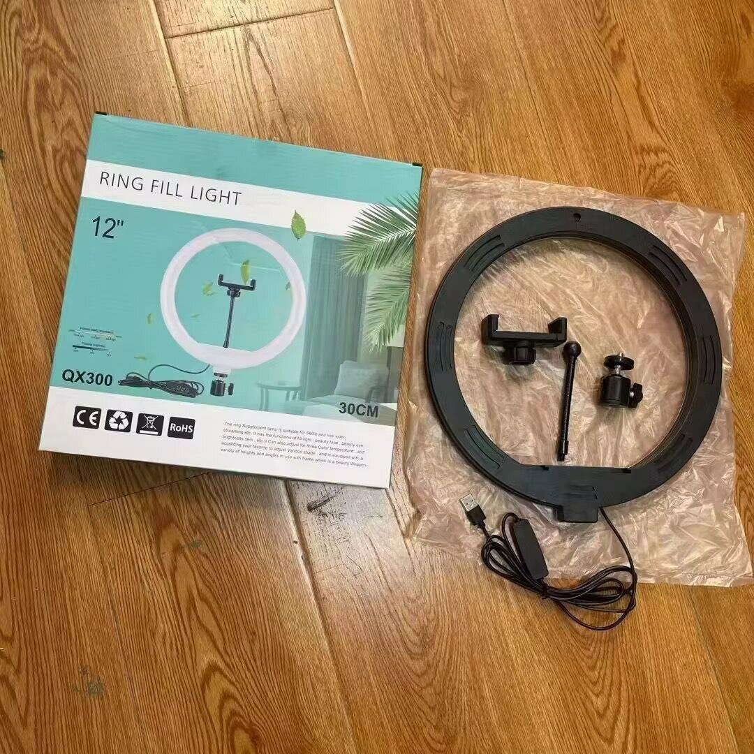 Ring night 12pouce avec trépied,anneaux lumineux,led