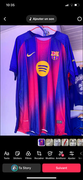 Maillot de football professionnel