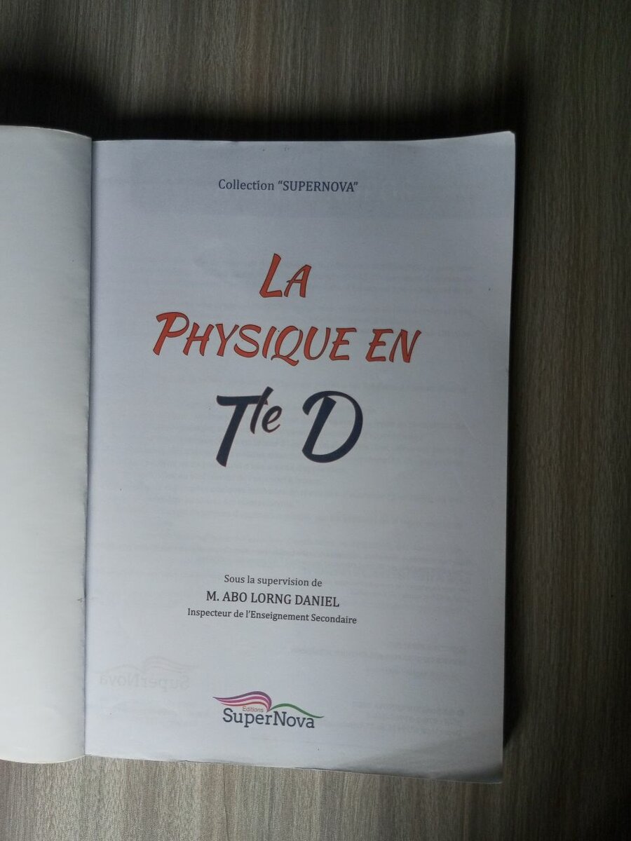 Manuel de Physique Terminale D
