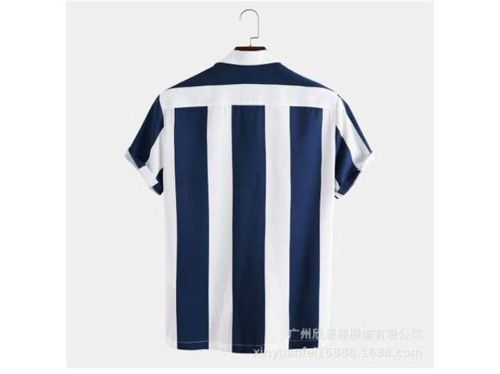 Men's white and blue shirt