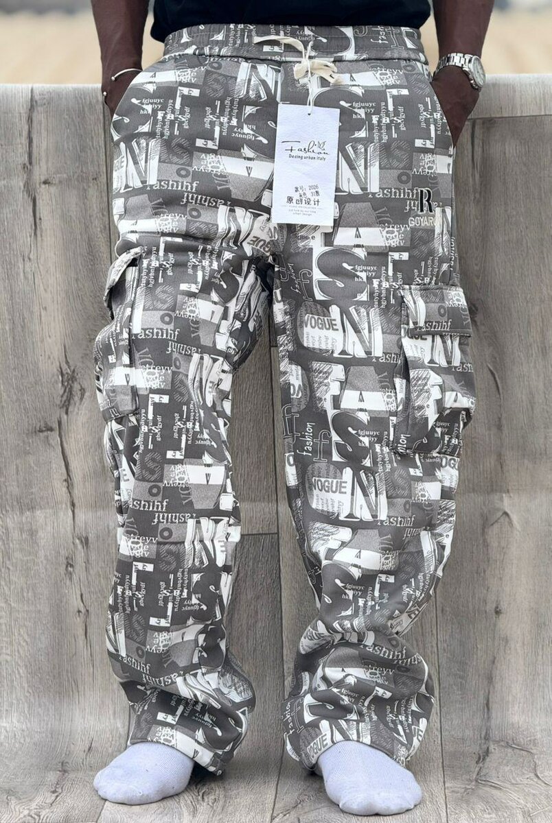 Pantalon cargo imprimé tendance