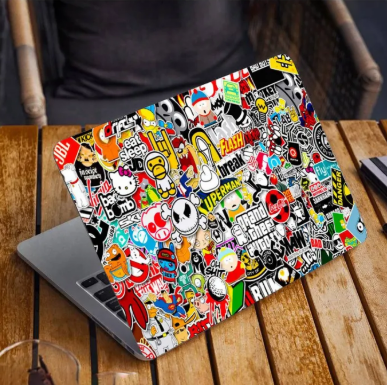 Universal Sticker Doodle Laptop Back Skin Vinyl Stickers Decal for 13 14 15 15.6 inches Laptop