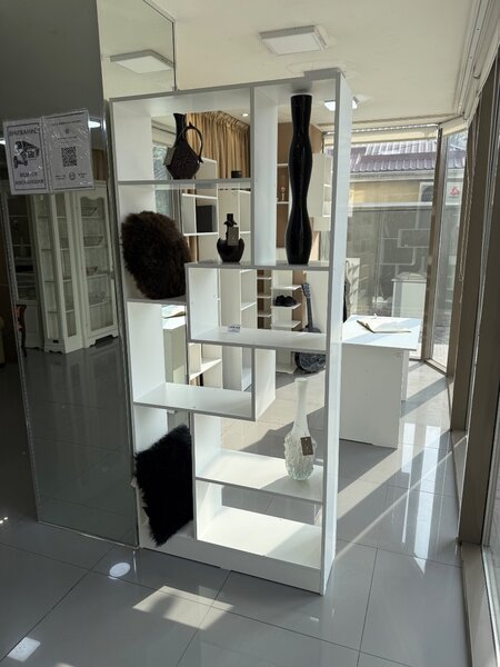 Стеллаж двусторонний, белый