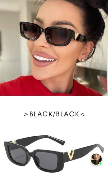 Lunettes de soleil carrées noires