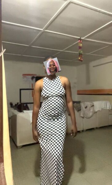 Robe longue à carreaux élégante