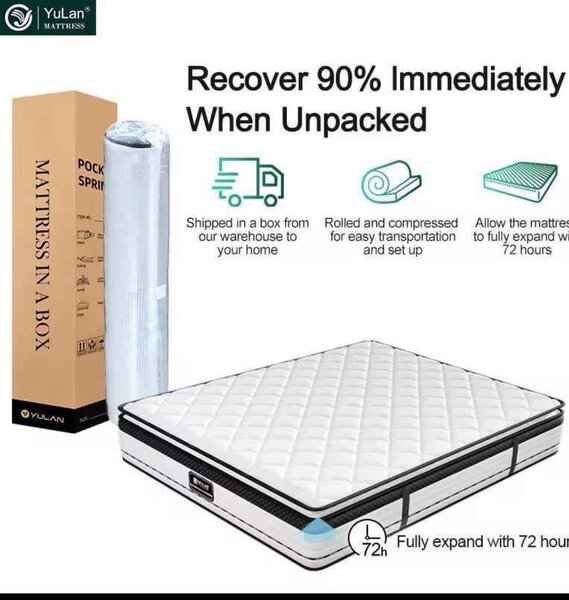 Matelas à mémoire de forme compressé