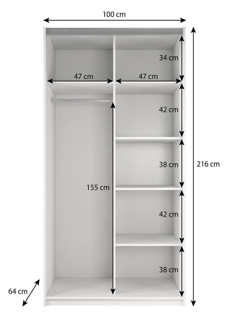Armoire penderie moderne 200cm