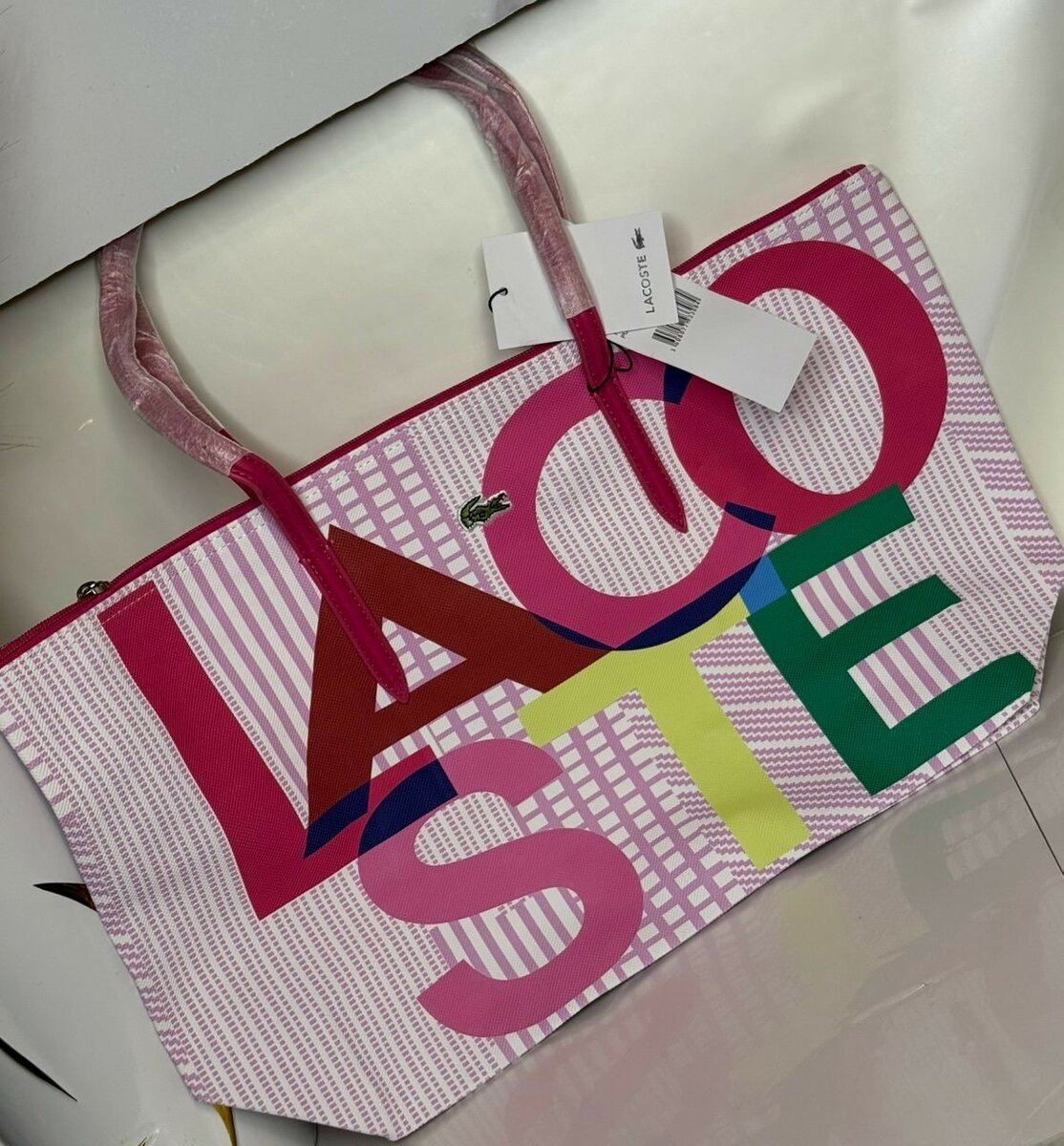 Sac cabas Lacoste coloré