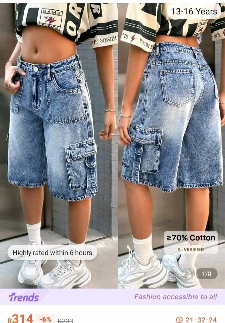 Shorts en jean ado