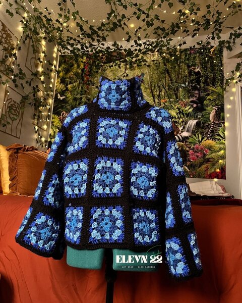 Pull au crochet vibrant