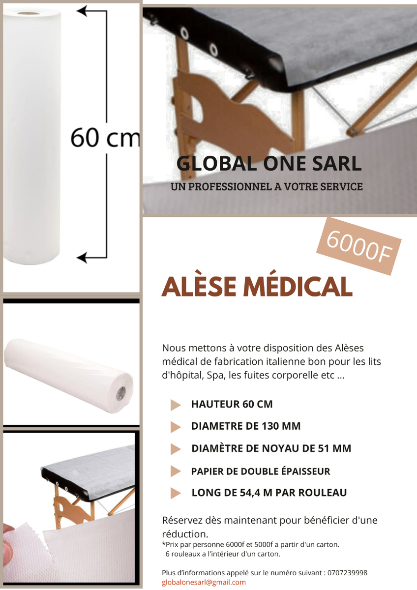 Alèse Médicale en Rouleau