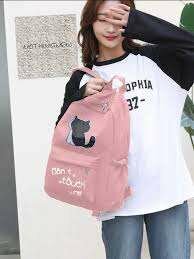 Sac à dos chat mignon rose