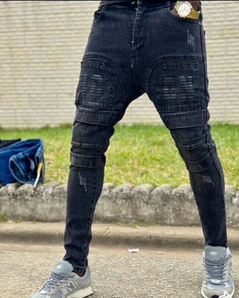 Jeans noirs streetwear