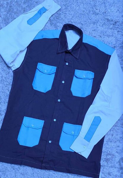 Chemise bicolore décontractée