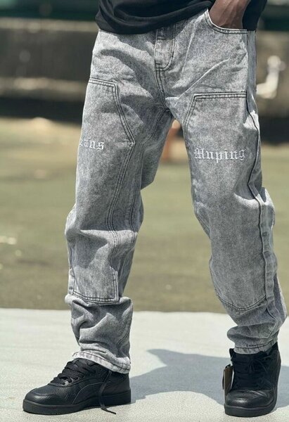 Jean baggy délavé tendance