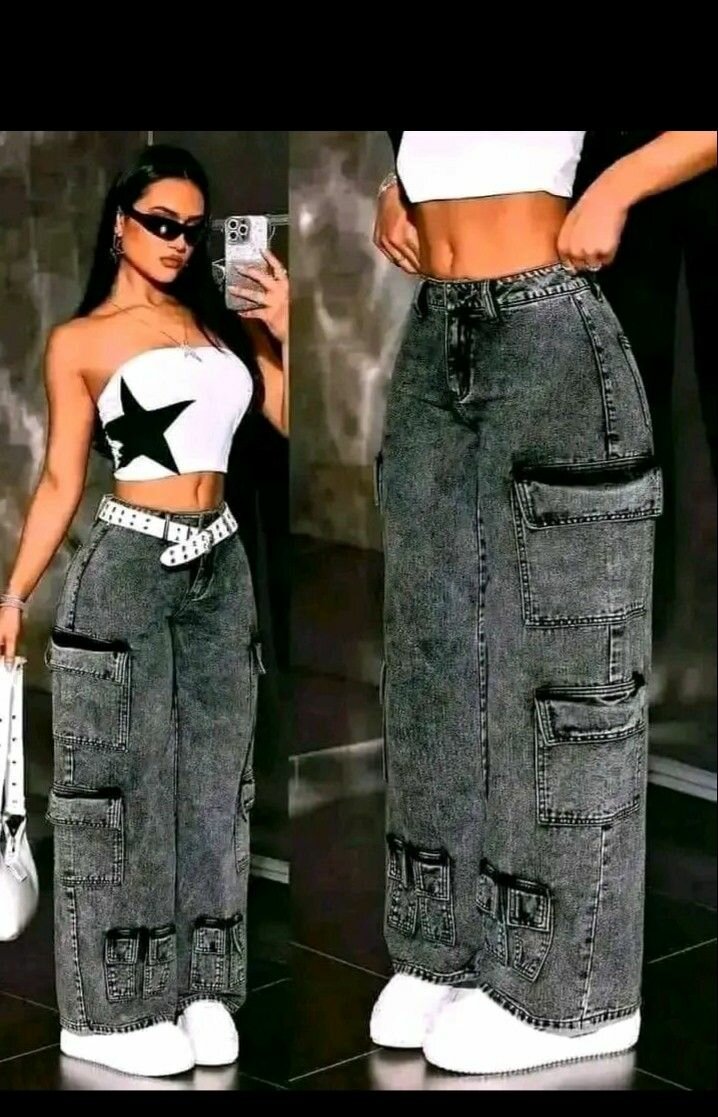 Jeans cargo tendance