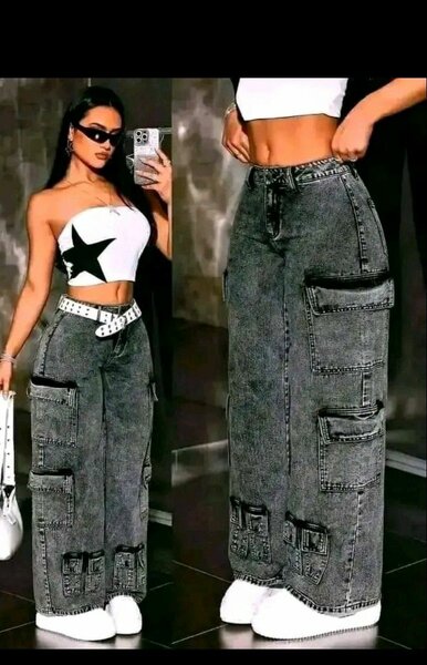 Jeans cargo tendance