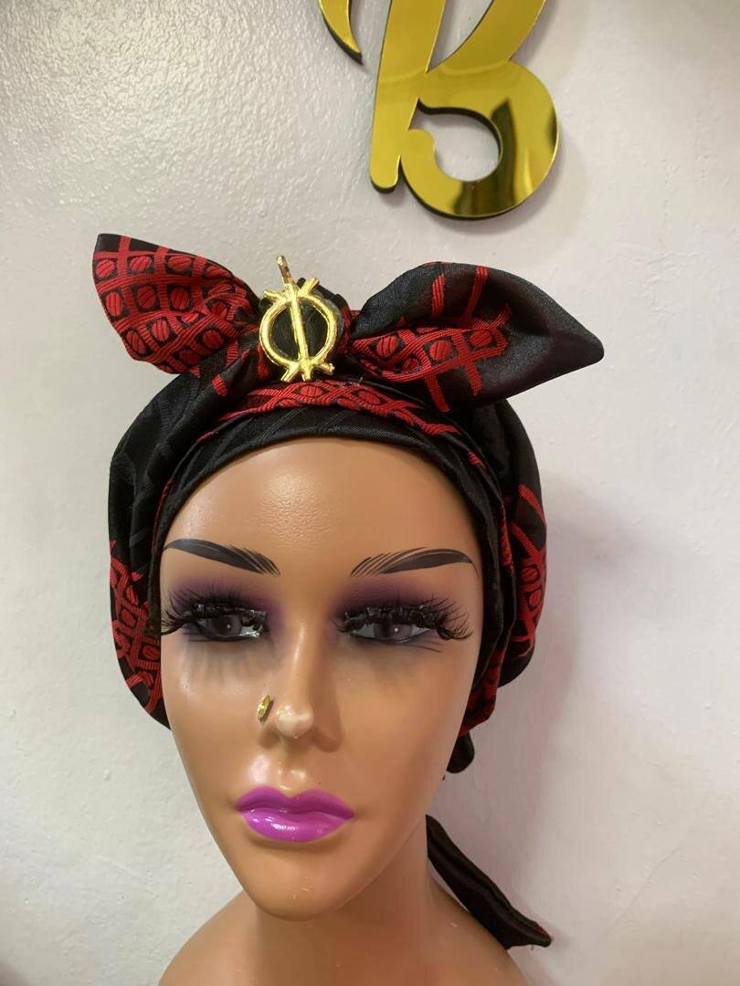 Black and red duku for funeral