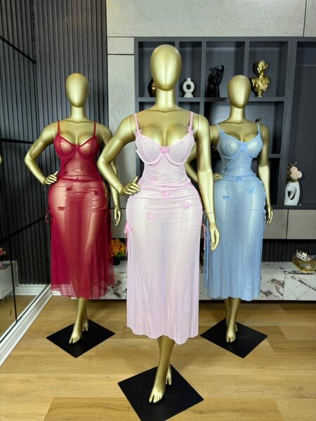 Robe Transparente Élégante Femme